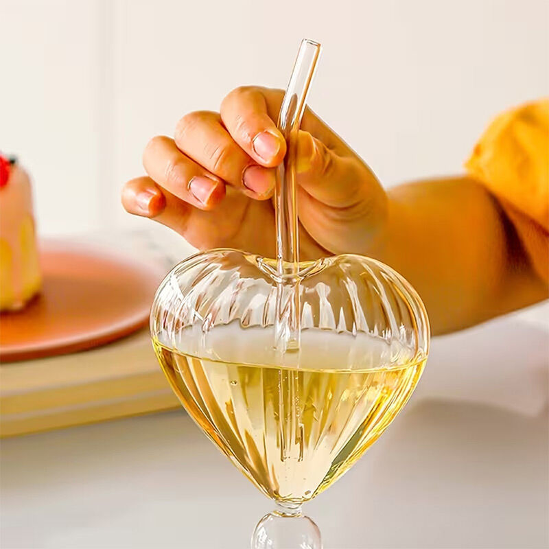 Luxegon Desenli Kalp Kokteyl Bardak 220 ml - Luxegon