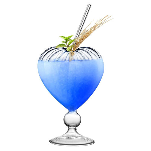 Luxegon Desenli Kalp Kokteyl Bardak 220 ml - 6