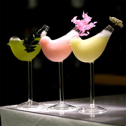 Luxegon Kuş Figürlü Kokteyl Bardağı, 150 ml - 4