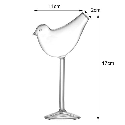 Luxegon Kuş Figürlü Kokteyl Bardağı, 150 ml - 9