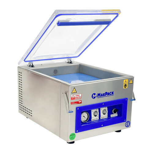 ماكينة تفريغ الهواء MakPack MP-350 T1/S، طول اللصق 350 مم، 400 × 500 × 400 مم - MakPack