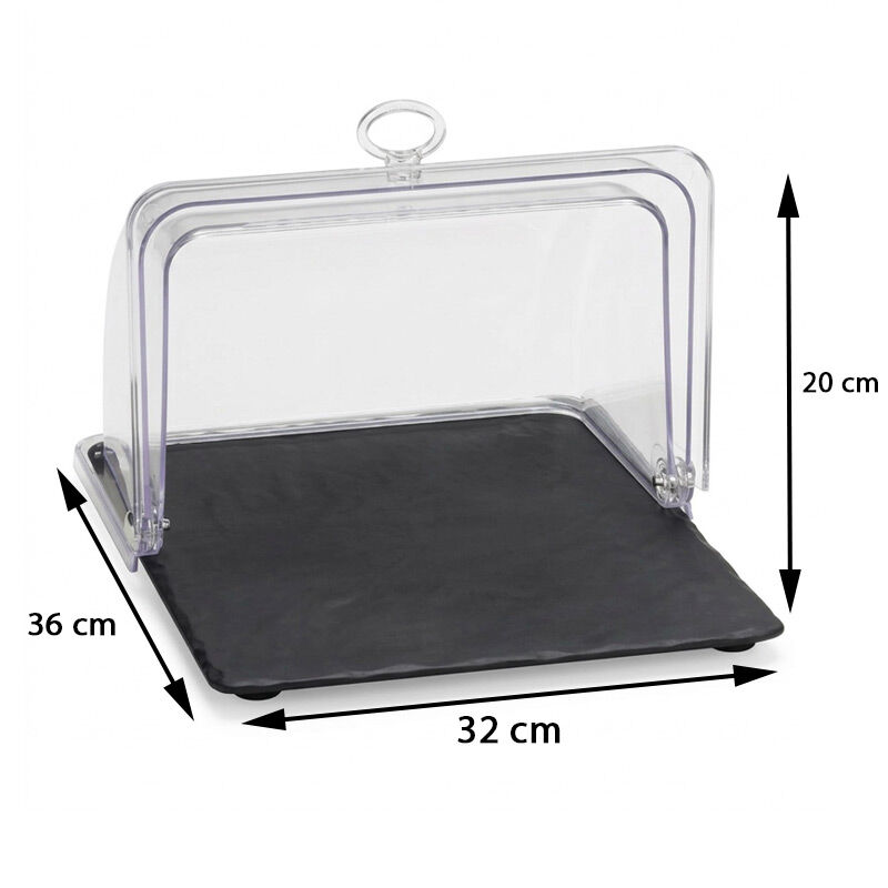 Zicco ZCP-767 Polikarbon Rolltop Kapaklı Melamin Altlı Muhafaza Kabı, GN 1/2, 32x26 cm - Zicco