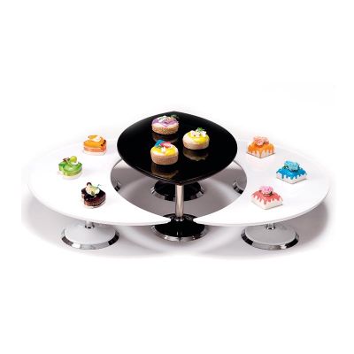 Zicco ZCP-702 Melamin Tepsili Teşhir Standı, 2 Katlı, 20 cm - 1