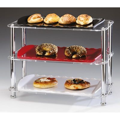 Zicco ZCP-573 Melamin Tepsili Teşhir Standı, 3 Katlı, 39 cm, Şeffaf - 1
