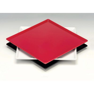 Zicco K-2043 Melamin Kare Teşhir Tabağı, 25x25 cm, Kırmızı - 1