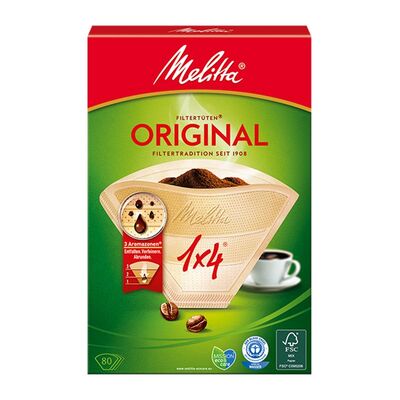 Melitta 1x4 Original Kahve Filtre Kağıdı, Kahverengi - 1