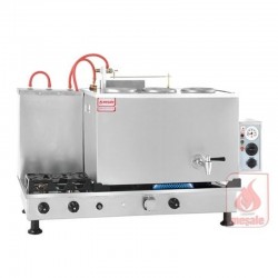 Meşale Inox Classic Tea Boiler, Full Electric, 3 Teapot - Meşale