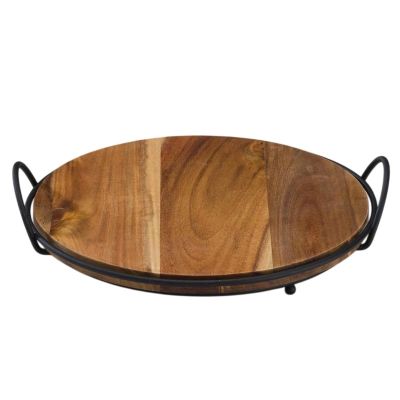 Zicco CH-0025 Ahşap Teşhir Standı, Metal Ayaklı, 26 cm - 1