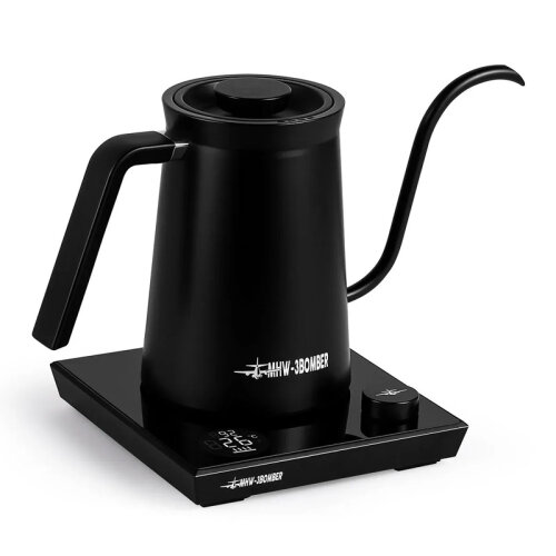 MHW-3Bomber BK6054B-OS Pour Over Heat Adjustable Kettle, 600 ml, Electric, Black - 1