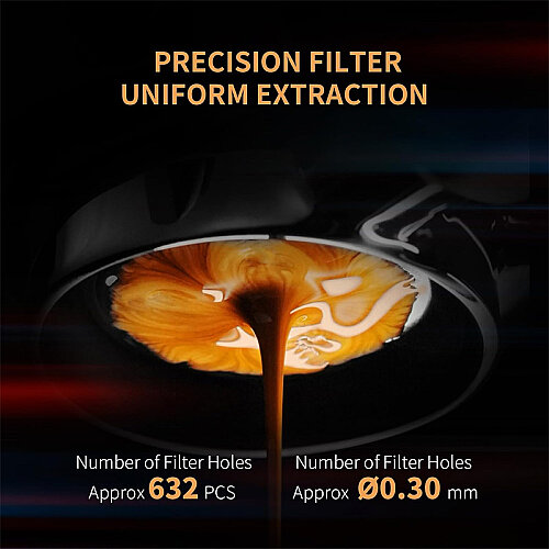 MHW-3Bomber BP7026G Flow Light Series Çıplak Portafiltre, 58 mm, Siyah ve Altın - 3