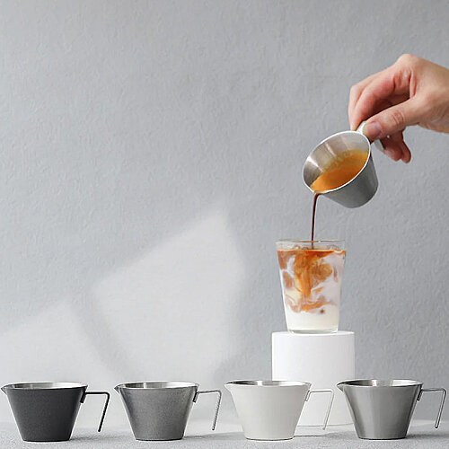 MHW-3Bomber G5142W Paslanmaz Çelik Espresso Ölçü Bardağı, 100 ml, Kırık Beyaz - 4