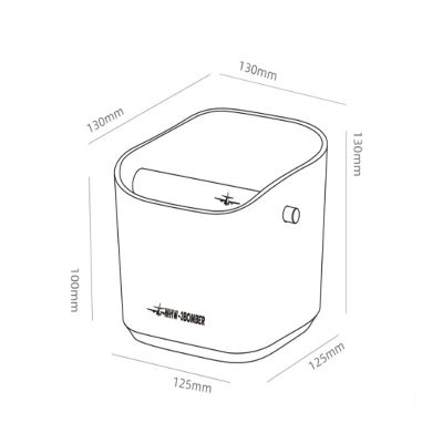 MHW-3Bomber GB5967B Kahve Posa Kovası Knock Box, 110x125x130 mm, 1200 ml, Siyah - 6