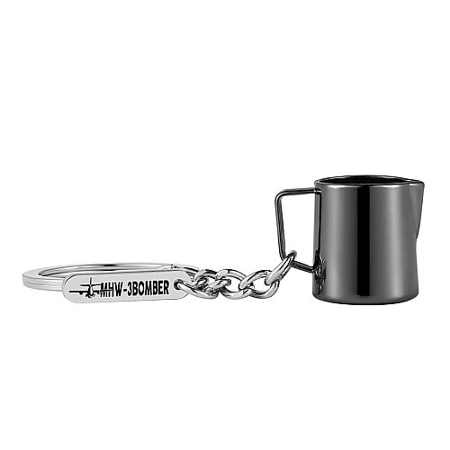 MHW-3Bomber KC5700 Süt Potu Pitcher Anahtarlık, 25x20 mm, Siyah Gri 