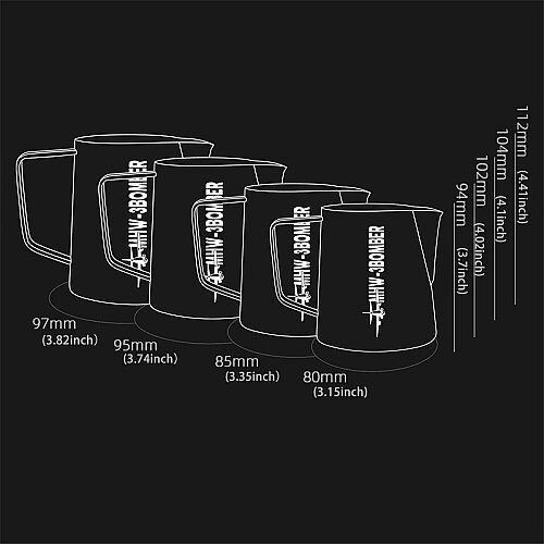 MHW-3Bomber P5003S Süt Potu Pitcher, 600 ml, Parlak - 7