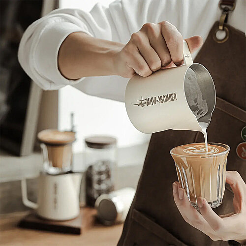 MHW-3Bomber P5021W Süt Potu Pitcher, 600 ml, Krem Beyaz - 4
