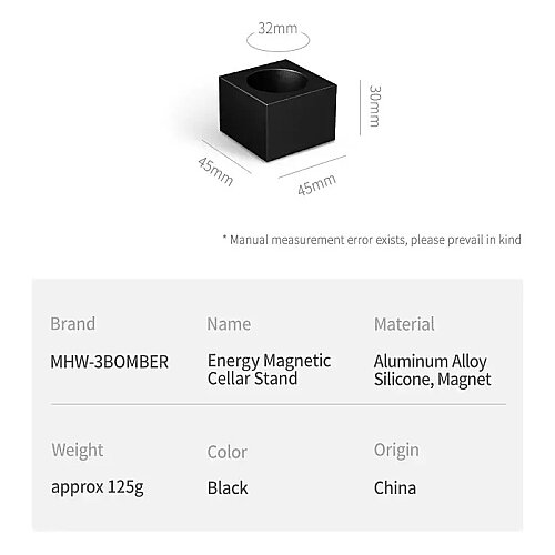 MHW-3Bomber SR6680 Kahve Çekirdeği Saklama Tüpü için Manyetik Stand - 8