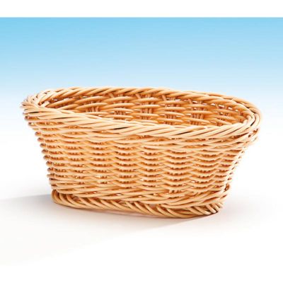 Zicco JQ-4005 Plastik Mini Oval Ekmek Sepeti, 8x12x7 cm, Açık Renk - 1