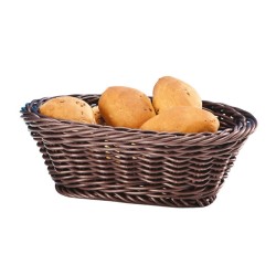Zicco JQ-4005 Mini Oval Ekmek Sepeti, 18x12x7 cm, Koyu Renk - Zicco
