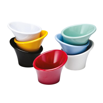 Zicco K-1963 Melamin Mini Teşhir Kasesi, 7.5x4-6 cm, Beyaz - 1