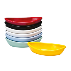 Zicco K-2024 Mini Kayık Teşhir Tabağı, Melamin, 7x15x3.5 cm, Mavi - Zicco