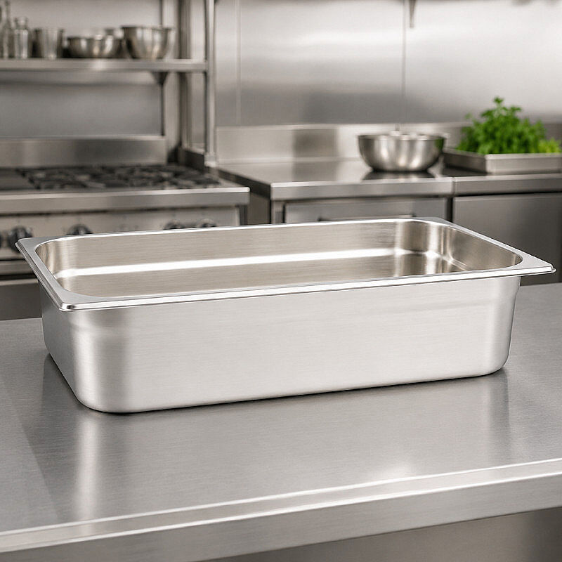 Mixkap GN 1/1-100 mm Paslanmaz Çelik Standart Gastronorm Küvet - Mixkap