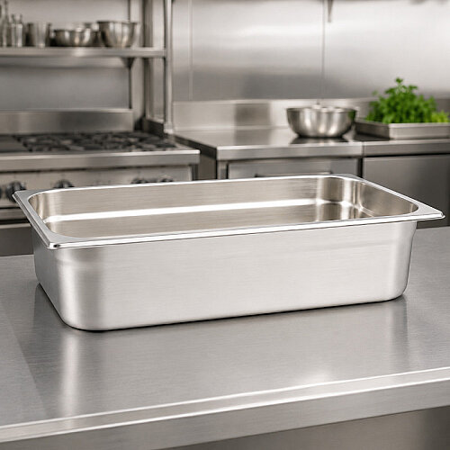 Mixkap GN 1/1-100 mm Paslanmaz Çelik Standart Gastronorm Küvet - 3