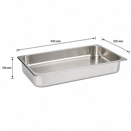 Mixkap GN 1/1-100 mm Paslanmaz Çelik Standart Gastronorm Küvet - 2
