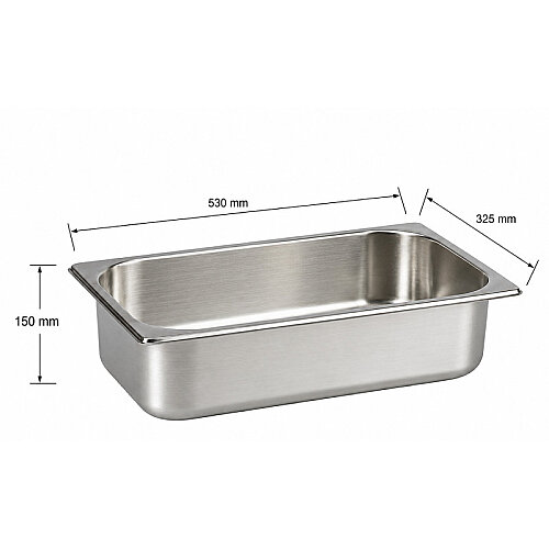 Mixkap GN 1/1-150 mm Paslanmaz Çelik Standart Gastronorm Küvet - Mixkap (1)