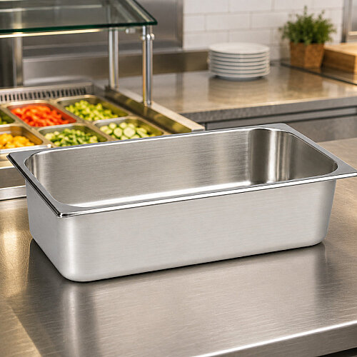 Mixkap GN 1/1-200 mm Paslanmaz Çelik Standart Gastronorm Küvet - 4