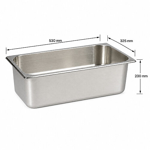 Mixkap GN 1/1-200 mm Paslanmaz Çelik Standart Gastronorm Küvet - 2
