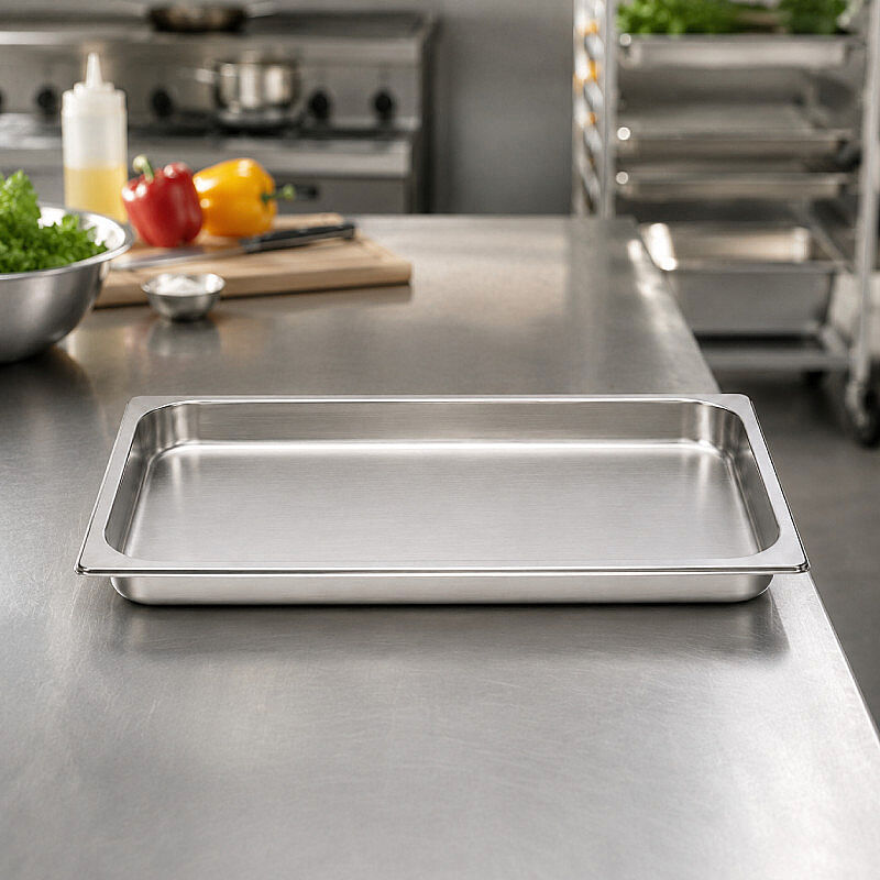 Mixkap GN 1/1-40 mm Paslanmaz Çelik Standart Gastronorm Küvet - Mixkap