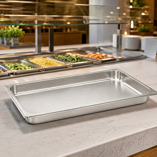 Mixkap GN 1/1-40 mm Paslanmaz Çelik Standart Gastronorm Küvet - 4