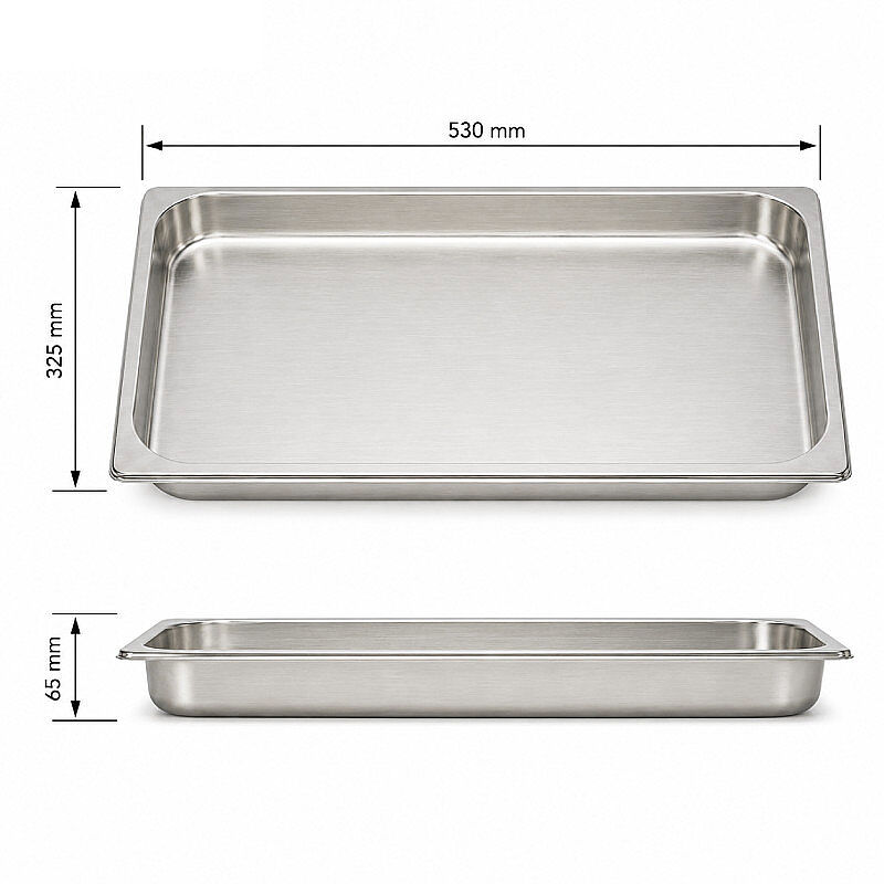 Mixkap GN 1/1-65 mm Paslanmaz Çelik Standart Gastronorm Küvet - Mixkap