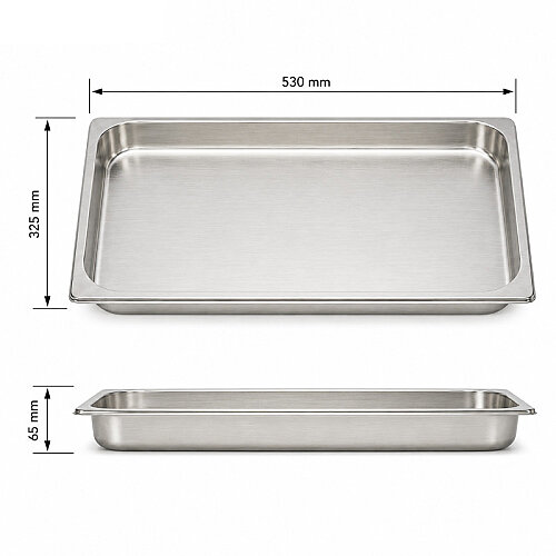 Mixkap GN 1/1-65 mm Paslanmaz Çelik Standart Gastronorm Küvet - 2