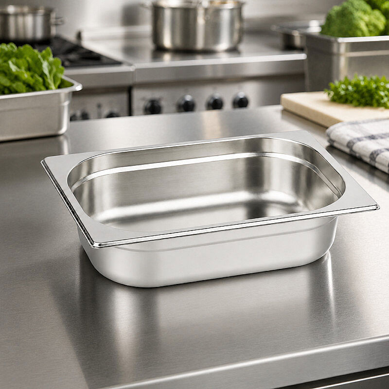 Mixkap GN 1/2-100 mm Paslanmaz Çelik Standart Gastronorm Küvet - Mixkap