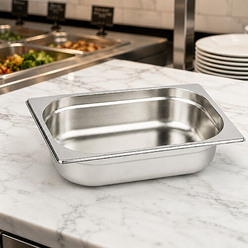 Mixkap GN 1/2-100 mm Paslanmaz Çelik Standart Gastronorm Küvet - 4
