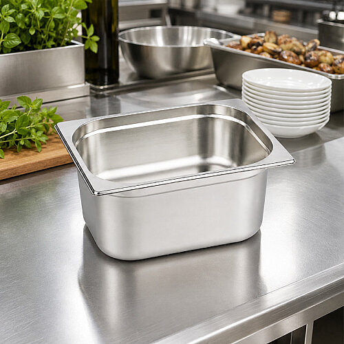 Mixkap GN 1/2-150 mm Paslanmaz Çelik Standart Gastronorm Küvet - 4