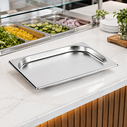 Mixkap GN 1/2-20 mm Paslanmaz Çelik Standart Gastronorm Küvet - 4