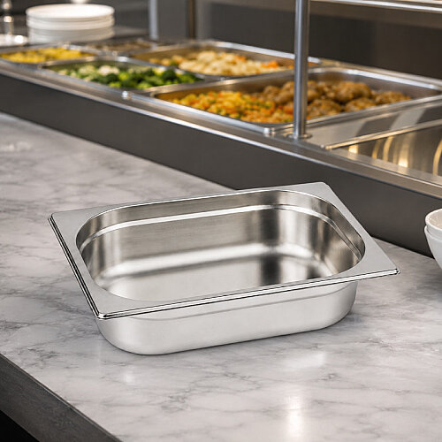 Mixkap GN 1/2-200 mm Paslanmaz Çelik Standart Gastronorm Küvet - 4