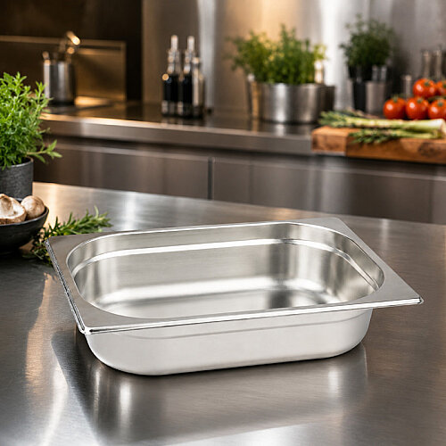 Mixkap GN 1/2-40 mm Paslanmaz Çelik Standart Gastronorm Küvet - 3