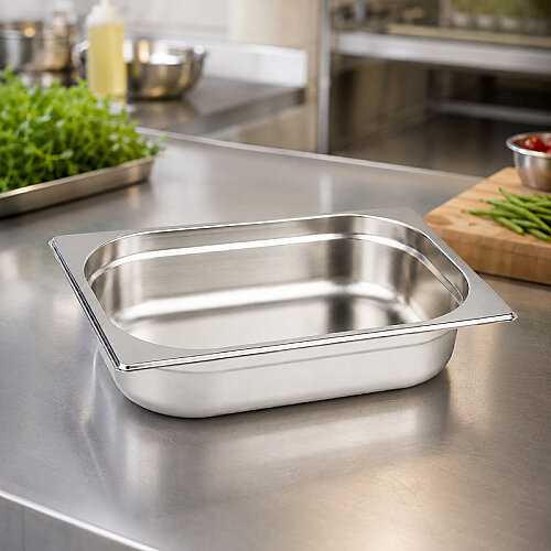 Mixkap GN 1/2-65 mm Paslanmaz Çelik Standart Gastronorm Küvet - 3