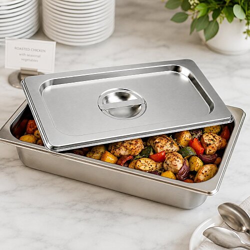 Mixkap GN 1/2 Paslanmaz Çelik Standart Gastronorm Küvet Kapak - 3