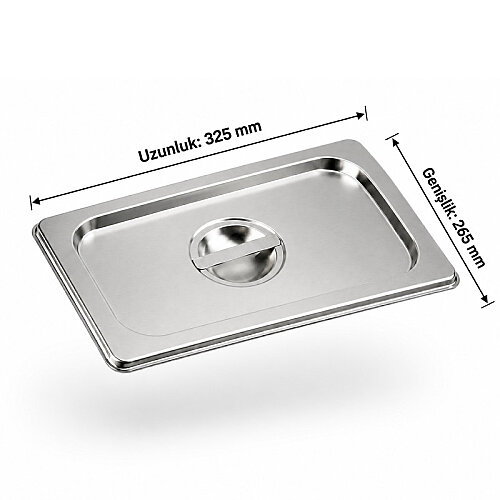 Mixkap GN 1/2 Paslanmaz Çelik Standart Gastronorm Küvet Kapak - 2
