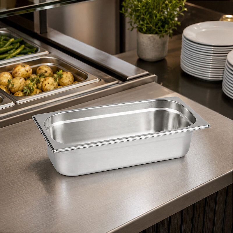 Mixkap GN 1/3-100 mm Paslanmaz Çelik Standart Gastronorm Küvet - Mixkap