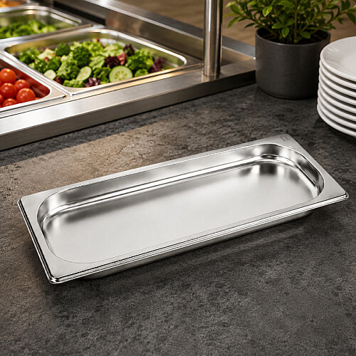 Mixkap GN 1/3-20 mm Paslanmaz Çelik Standart Gastronorm Küvet - 4