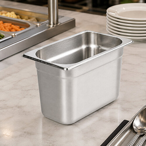 Mixkap GN 1/3-200 mm Paslanmaz Çelik Standart Gastronorm Küvet - 4