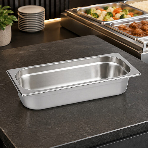 Mixkap GN 1/3-40 mm Paslanmaz Çelik Standart Gastronorm Küvet - 4