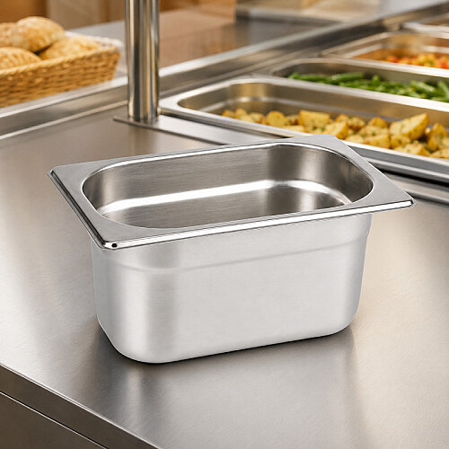 Mixkap GN 1/4-100 mm Paslanmaz Çelik Standart Gastronorm Küvet - 4