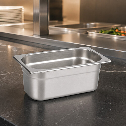 Mixkap GN 1/4-150 mm Paslanmaz Çelik Standart Gastronorm Küvet - 4