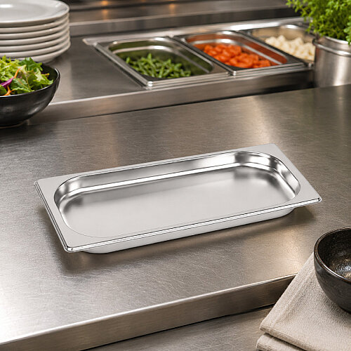 Mixkap GN 1/4-20 mm Paslanmaz Çelik Standart Gastronorm Küvet - 4